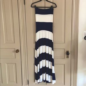 BR navy stripe convertible navy stripe dress/skirt